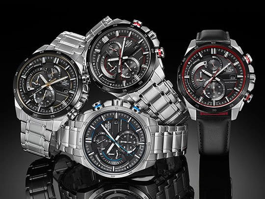 Casio Casio Edifice EQS-600D-1A2 мужские часы черный циферблат на запястье