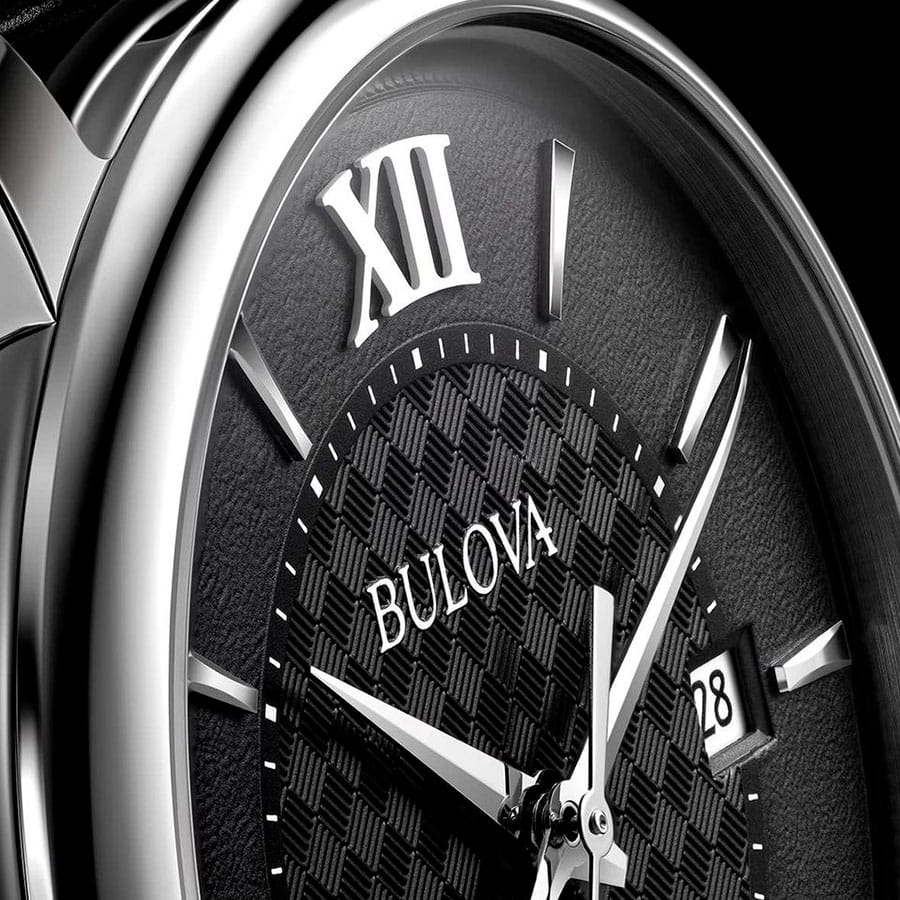 Bulova Bulova Hudson 96B441 мужские часы черный циферблат на запястье