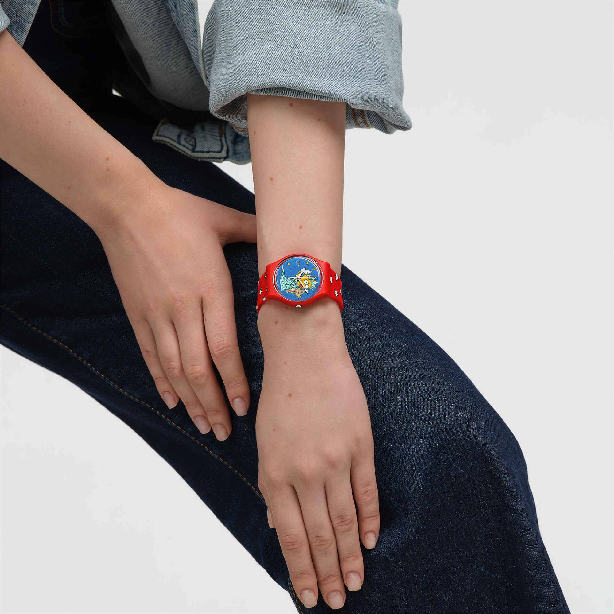 Swatch Swatch Gent Biosourced Standart SO28Z120 женские часы фиолетовый циферблат на запястье