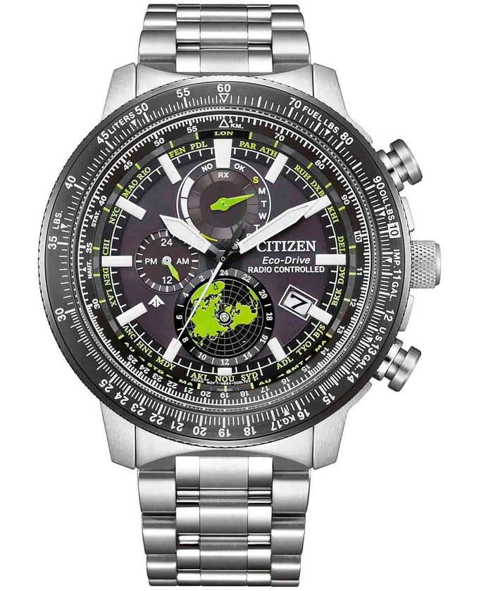 Citizen Citizen Promaster BY3006-53E  BY3006-53E кварцевые мужские часы черный циферблат, браслет нержавеющая сталь — вид спереди
