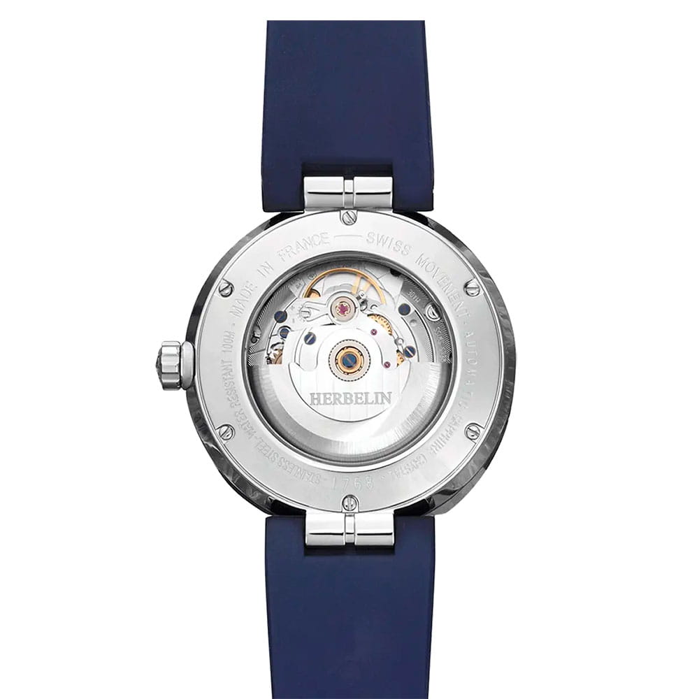 Herbelin Herbelin Newport 1768A15CB,  франция мужские часы на браслете каучук боковой вид