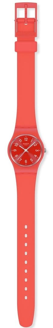 Swatch Swatch Lady LP165 кварцевые женские часы часы крупный план красный циферблата
