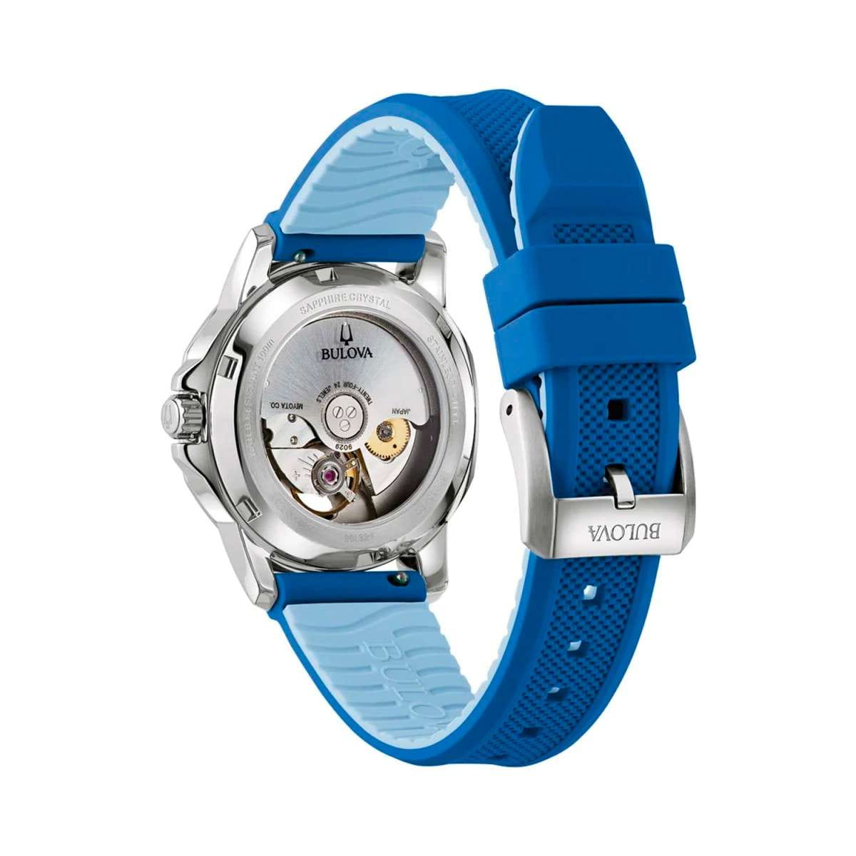 Bulova Bulova Marine Star Ladies 96L324,  сша женские часы на браслете силикон боковой вид