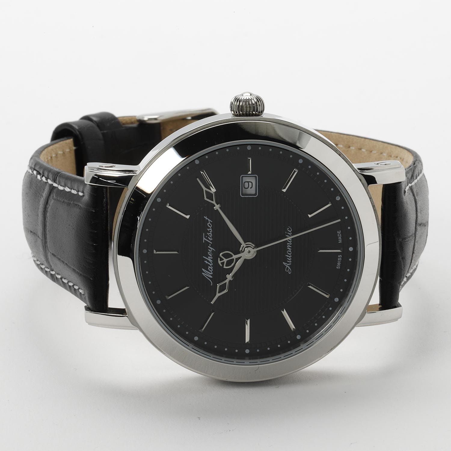 Mathey-Tissot Mathey-Tissot City Auto HB611251ATAN,  швейцария мужские часы на браслете кожаный боковой вид