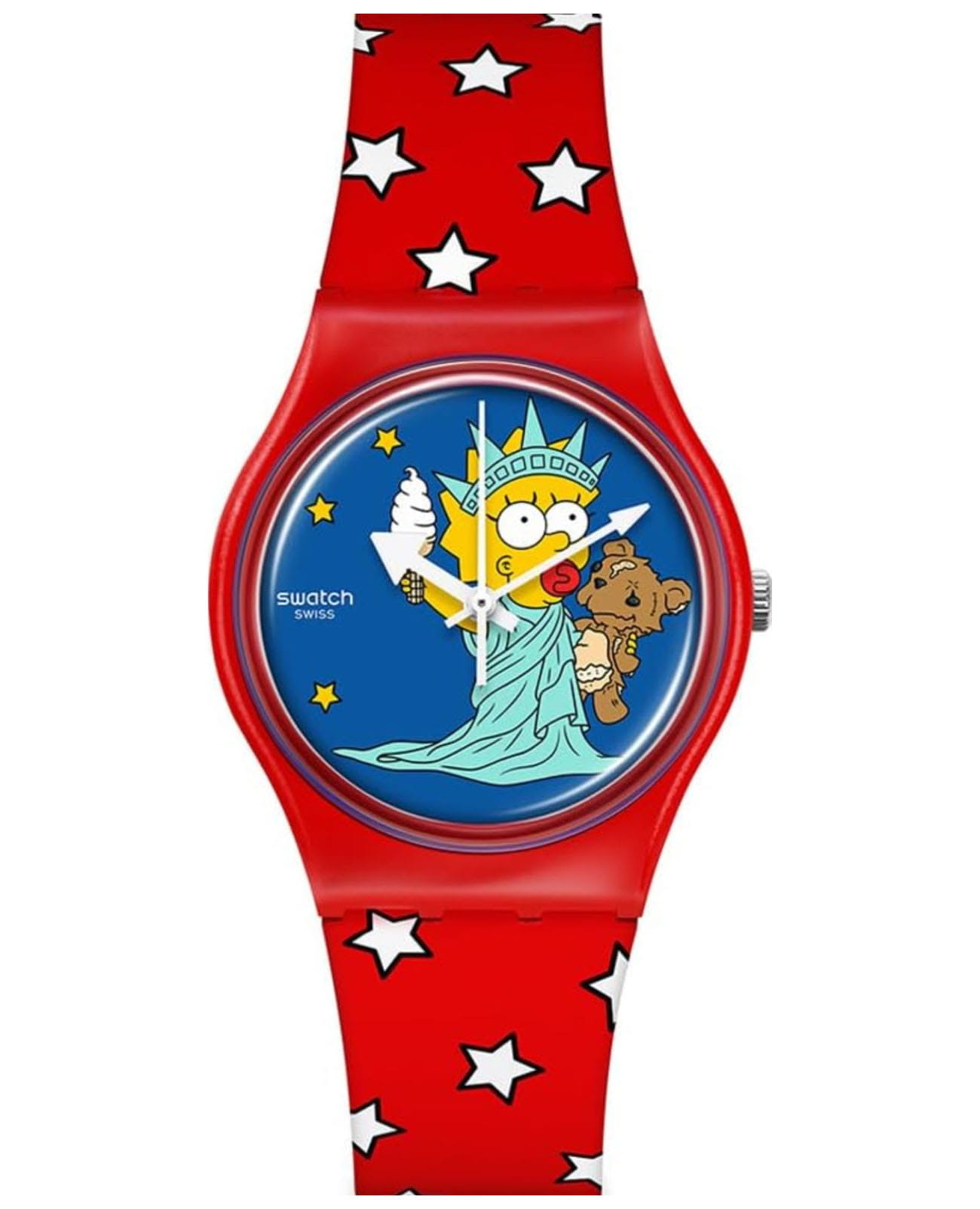 Swatch Swatch Gent Biosourced Standart SO28Z120  SO28Z120 кварцевые женские часы фиолетовый циферблат, браслет силикон — вид спереди