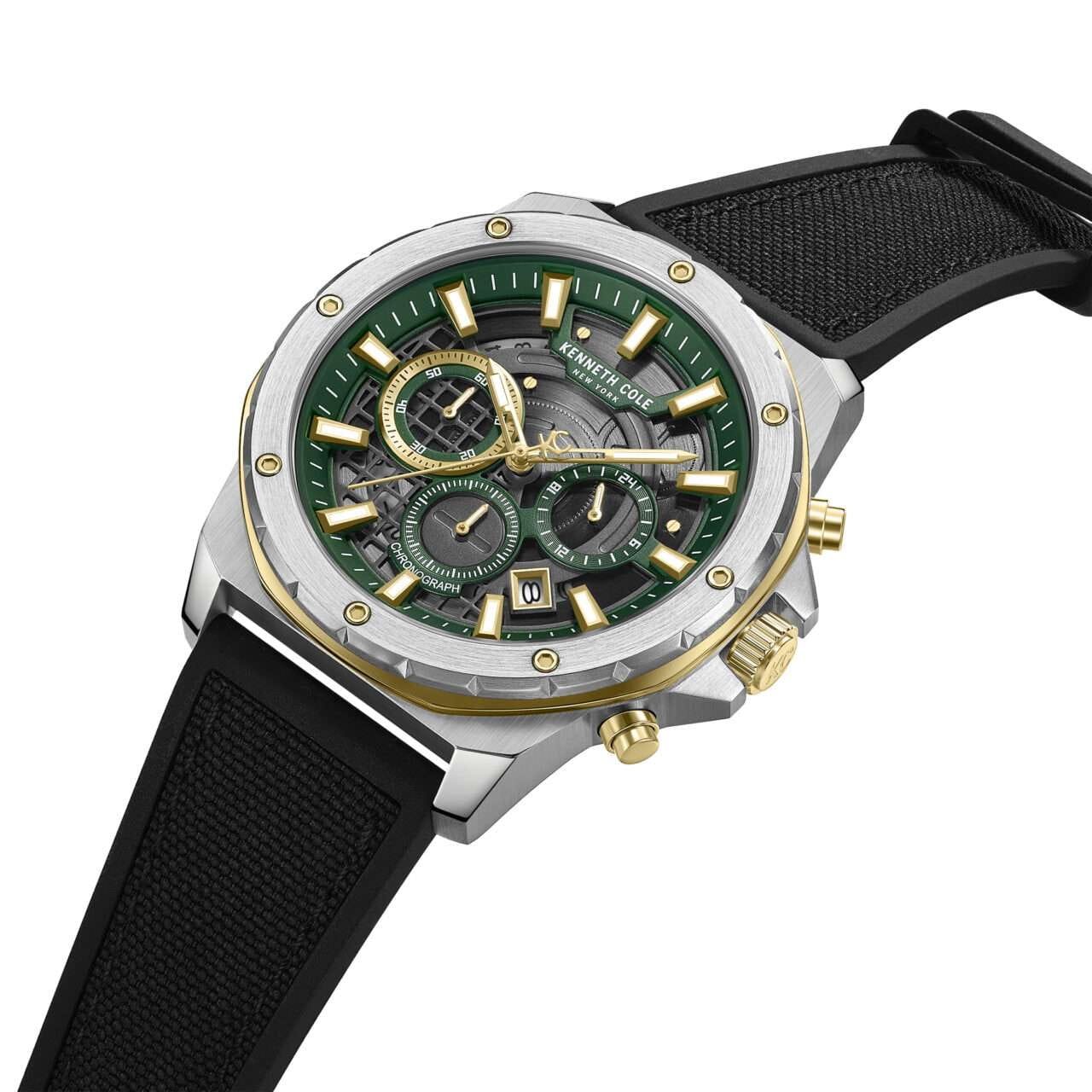 Kenneth Cole Kenneth Cole Extreme Sport KCWGO0087603 мужские часы зеленый циферблат на запястье