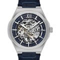 Lee Cooper Lee Cooper LC08050.399  LC08050.399 механические мужские часы  синий циферблат, браслет кожаный — вид спереди