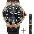 Maurice Lacroix Maurice Lacroix Aikon Venturer Bronze AI6058-BRZ0B-330-2  AI6058-BRZ0B-330-2 механические мужские часы черный циферблат, браслет каучук — вид спереди