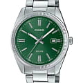 Casio Casio MTP-1302PD-3A  MTP-1302PD-3A кварцевые мужские часы зеленый циферблат, браслет нержавеющая сталь — вид спереди