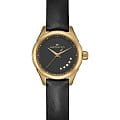 Hamilton Hamilton Jazzmaster Lady Quartz H32121430  H32121430 кварцевые женские часы  черный циферблат, браслет кожаный — вид спереди