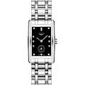 Longines Longines DolceVita L5.512.4.57.6  L55124576 кварцевые женские часы  черный циферблат, браслет нержавеющая сталь — вид спереди