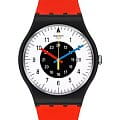 Swatch Swatch New Gent Bioceramic Standard SO32B401  SO32B401 кварцевые мужские часы белый циферблат, браслет биоматериал — вид спереди