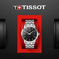 Tissot Tissot Classic Dream Swissmatiс T129.407.11.051.00 механические мужские часы часы, крупный план черный циферблат