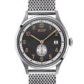 Tissot Tissot Heritage Small Second 1938 T142.428.11.082.00  T1424281108200 механические мужские часы  черный циферблат, браслет нержавеющая сталь 316l — вид спереди