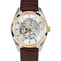 Jacques Lemans Jacques Lemans Automatic 1-2087D  1-2087D механические мужские часы  серебристый циферблат, браслет кожаный — вид спереди