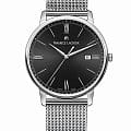 Maurice Lacroix Maurice Lacroix Eliros Date EL1118-SS002-310-1  EL1118-SS002-310-1 кварцевые мужские часы черный циферблат, браслет нержавеющая сталь — вид спереди