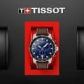 Tissot Tissot SuperSport Chrono T125.617.16.041.00 кварцевые мужские часы часы, крупный план синий циферблат
