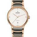 Rado Rado Centrix Automatic R30017722 Automatic R30017722 механические мужские часы белый циферблат, браслет высокотехнологичная керамика + нержавеющая сталь с pvd покрытием — вид спереди