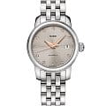 Mido Mido Baroncelli Lady Twenty Five M039.007.11.076.00  M0390071107600 механические женские часы серебристый циферблат, браслет нержавеющая сталь — вид спереди