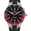 Jacques Lemans Jacques Lemans Hybromatic 1-2109A  1-2109A механические мужские часы черный циферблат, браслет силикон — вид спереди