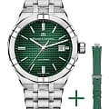 Maurice Lacroix Maurice Lacroix Aikon Automatic AI6008-SS00F-630-D  AI6008-SS00F-630-D механические мужские часы зеленый циферблат, браслет нержавеющая сталь — вид спереди
