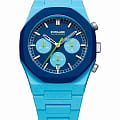 D1 Milano D1 Milano Polychrono PHBJ03  PHBJ03 кварцевые мужские часы  синий циферблат, браслет пластик — вид спереди