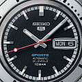 Seiko Seiko 5 Sports SRPL05K1 механические мужские часы часы крупный план черный циферблата