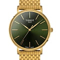 Tissot Tissot Everytime Gent T143.410.33.091.00 Everytime T1434103309100 кварцевые мужские часы  зеленый циферблат, браслет нержавеющая сталь с pvd-покрытием — вид спереди