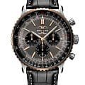 Breitling Breitling Navitimer B01 Chronograph 41 UB01371A1B1P1  UB01371A1B1P1 механические мужские часы серый циферблат, браслет кожаный — вид спереди