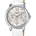 Casio Casio Sheen SHE-3511L-7A  SHE-3511L-7A кварцевые женские часы белый циферблат, браслет кожаный — вид спереди
