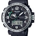 Casio Casio Pro Trek PRG-601-1DR (PRG-601-1) PRG PRG-601-1 кварцевые мужские часы синий циферблат, браслет пластик — вид спереди
