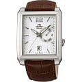 Orient Orient ESAE00BW (FESAE00BW)  FESAE00BW механические мужские часы серый циферблат, браслет кожа + текстиль — вид спереди