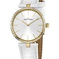 Jacques Lemans Jacques Lemans 1-2024K  1-2024K кварцевые женские часы белый циферблат, браслет кожаный — вид спереди