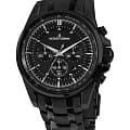 Jacques Lemans Jacques Lemans 1-1799ZD  1-1799ZD кварцевые мужские часы черный циферблат, браслет сталь с ip покрытием — вид спереди