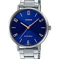 Casio Casio Collection LTP-VT01D-2B2  LTP-VT01D-2B2 кварцевые женские часы синий циферблат, браслет нержавеющая сталь — вид спереди
