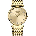 Longines Longines La Grande Classique L4.512.2.37.8  L45122378 кварцевые женские часы  золотой циферблат, браслет сталь c pvd покрытием — вид спереди