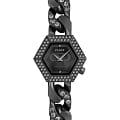 Philipp Plein Philipp Plein The Hexagon Groumette PWWBA0423  PWWBA0423 кварцевые женские часы черный циферблат, браслет нержавеющая сталь с ip-покрытием — вид спереди