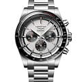 Longines Longines Conquest L3.835.4.72.6  L38354726 механические мужские часы  белый циферблат, браслет нержавеющая сталь — вид спереди