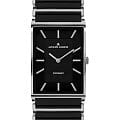 Jacques Lemans Jacques Lemans York 1-1594A  1-1594A кварцевые женские часы черный циферблат, браслет сталь + керамические вставки — вид спереди