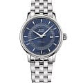 Mido Mido Baroncelli Signature M037.207.11.041.01  M0372071104101 механические женские часы синий циферблат, браслет нержавеющая сталь — вид спереди