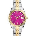 Fossil Fossil Scarlette ES5337  ES5337 кварцевые женские часы розовый циферблат, браслет нержавеющая сталь с ip-покрытием — вид спереди