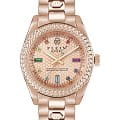 Philipp Plein Philipp Plein Queen PWDAA0821  PWDAA0821 кварцевые женские часы золотой циферблат, браслет нержавеющая сталь — вид спереди