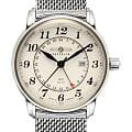 Zeppelin Zeppelin LZ127 Graf Zeppelin 7642M5  7642M5 кварцевые мужские часы бежевый циферблат, браслет нержавеющая сталь — вид спереди