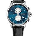 Hugo Boss Hugo Boss Jet HB1513283  HB1513283 кварцевые мужские часы синий циферблат, браслет кожаный — вид спереди