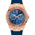 Guess Guess Sport Steel W1053L1  W1053L1 кварцевые женские часы синий циферблат, браслет силикон — вид спереди