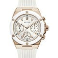 Guess GUESS GW0030L3  GW0030L3 кварцевые женские часы белый циферблат, браслет силикон — вид спереди