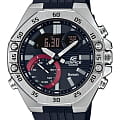 Casio Casio Edifice ECB-10P-1ADF (ECB-10P-1A) ECB ECB-10P-1A кварцевые мужские часы черный циферблат, браслет полимер — вид спереди