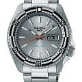 Seiko Seiko 5 Sports SRPK09K1  SRPK09K1 механические мужские часы серый циферблат, браслет нержавеющая сталь — вид спереди