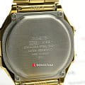 Casio Casio A-168WG-9BER кварцевые мужские часы часы крупный план желтый циферблата