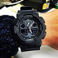 Casio Casio G-Shock GA-100-1A1DR (GA-100-1A1), g-shock япония мужские часы на браслете пластик боковой вид
